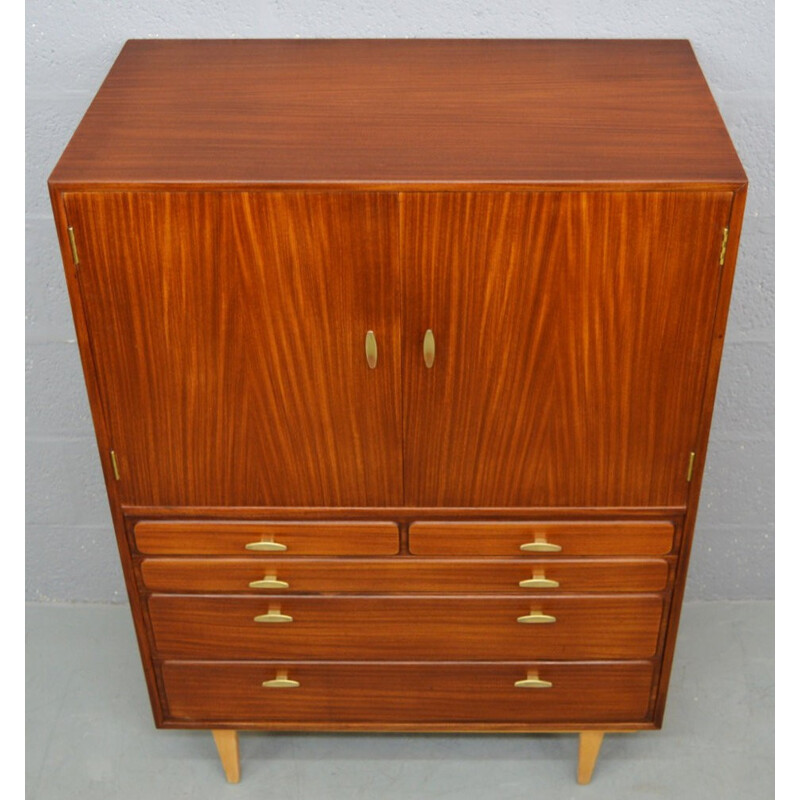 Mid-century Tall Boy cabinet in teak - 1960s