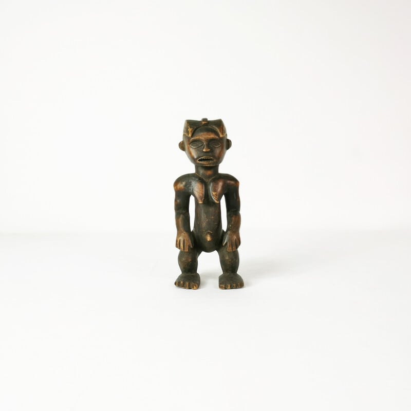 Vintage wooden figurine representing a reliquary guard