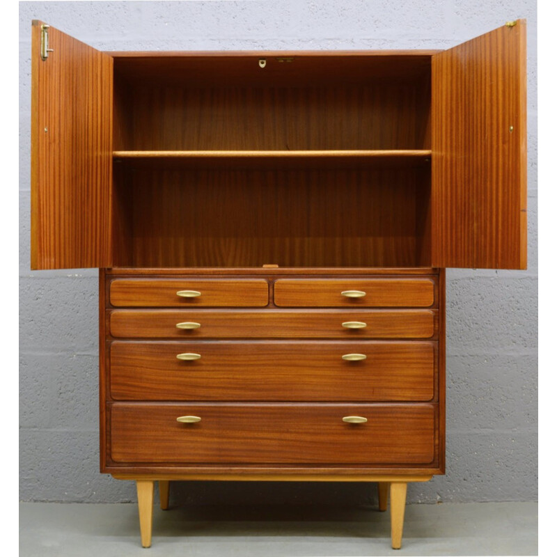 Mid-century Tall Boy cabinet in teak - 1960s