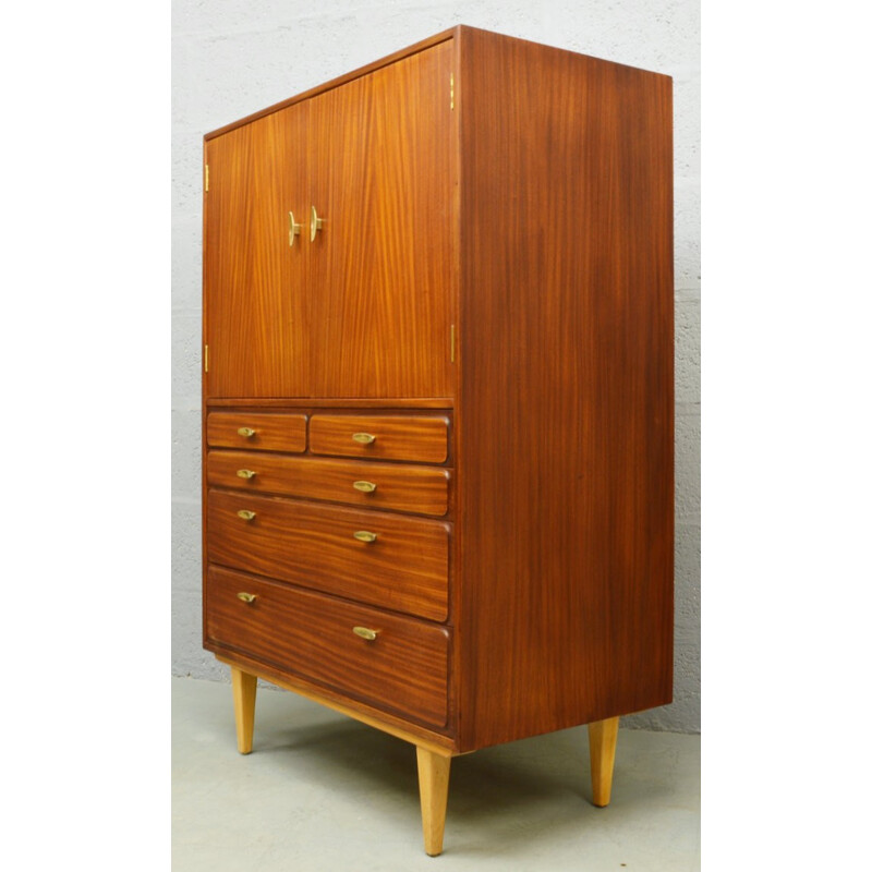 Mid-century Tall Boy cabinet in teak - 1960s