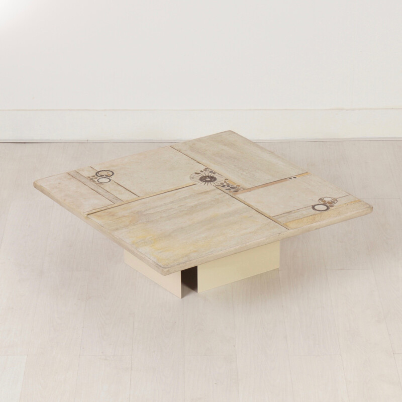 Coffee table in natural stone by Paul Kingma - 1980s