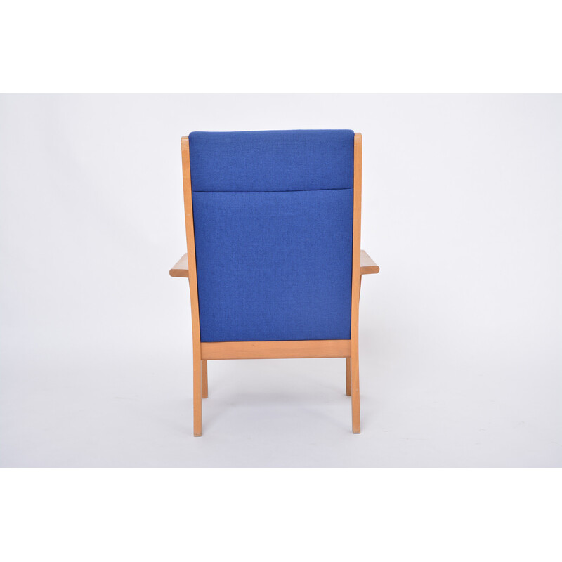 Sillón azul vintage GE 181 A de Wegner para Getama