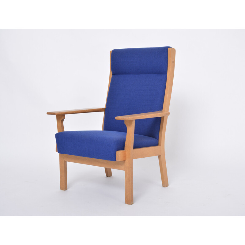 Fauteuil vintage bleu GE 181 A par Wegner pour Getama