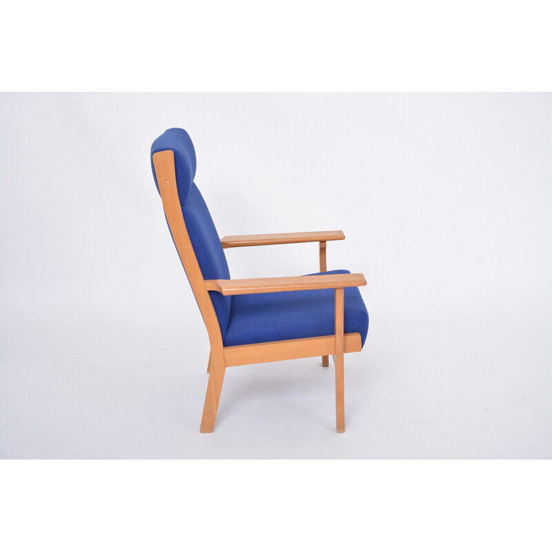 Fauteuil vintage bleu GE 181 A par Wegner pour Getama