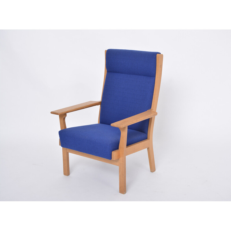 Poltrona azul Vintage GE 181 A de Wegner para Getama