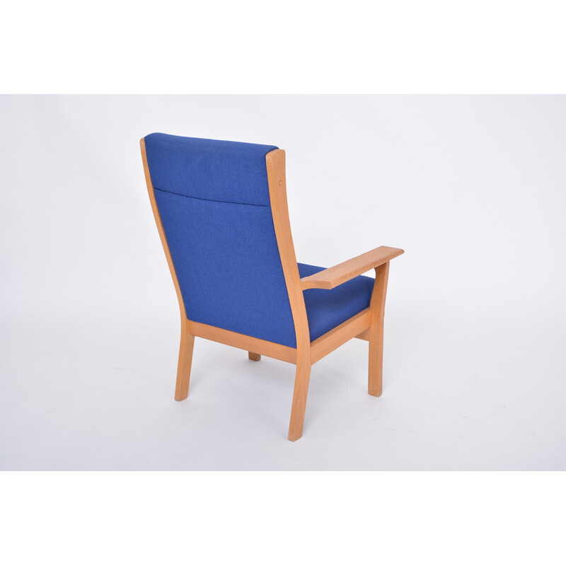Vintage blauwe fauteuil GE 181 A van Wegner voor Getama