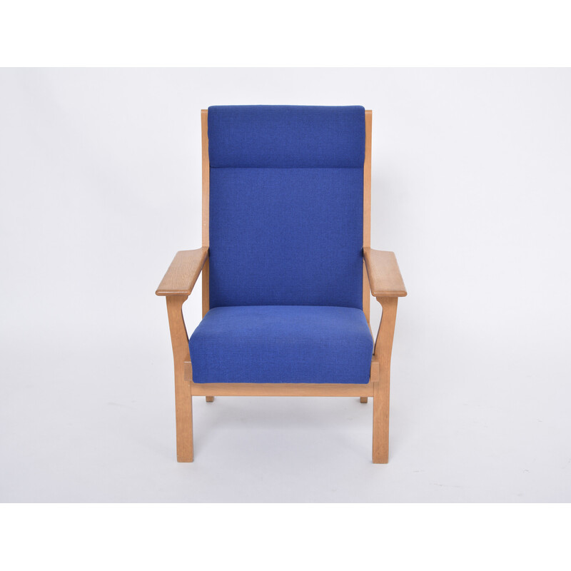 Poltrona azul Vintage GE 181 A de Wegner para Getama