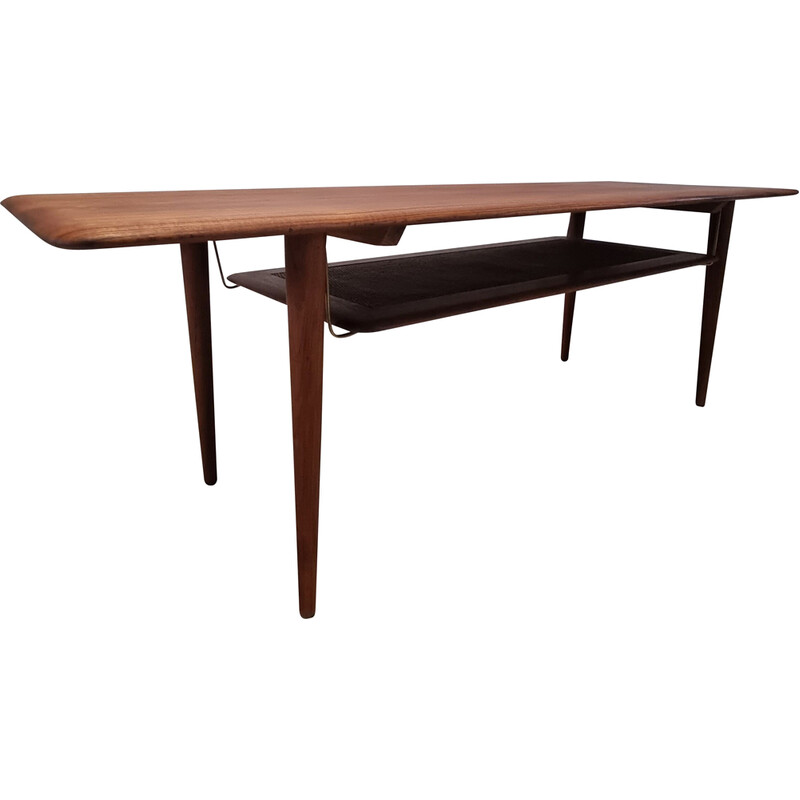 Vintage FD-516 coffee table in solid teak by Peter Hvidt for France and Søn, Denmark