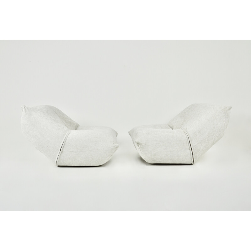 Pair of vintage Papillon fabric armchairs by Guido Maria Rosati for Giovannetti, 1970