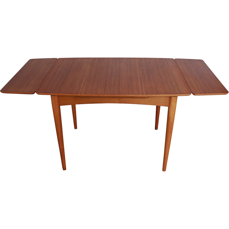 Vintage dining table with 2 extensions, Denmark 1960