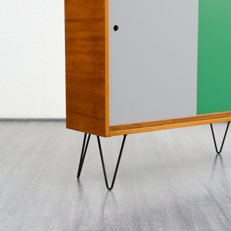 Vintage high sideboard in walnut and formica, 1960