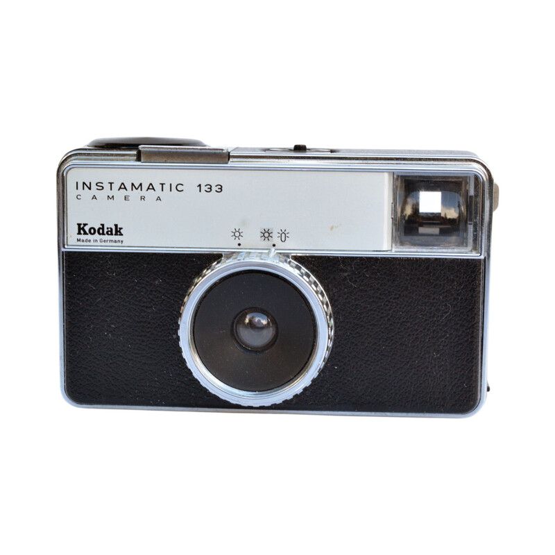 Vintage analog camera "Instamatic 133" with 126 cassettes by Alexander Gow for Kodak, 1970