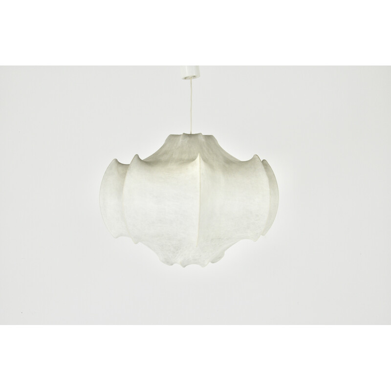 Vintage "Viscontea" pendant lamp in metal and resin by Achille and Pier Giacomo Castiglioni for Flos, 1960