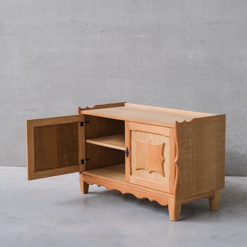 Pair of vintage blond oak bedside cabinets, Denmark 1960