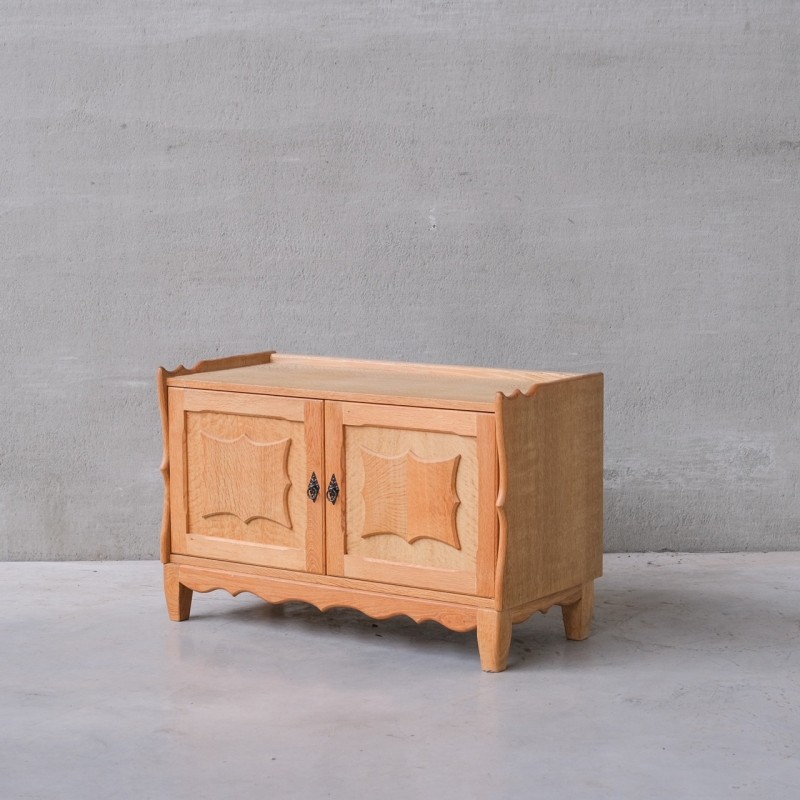 Pair of vintage blond oak bedside cabinets, Denmark 1960