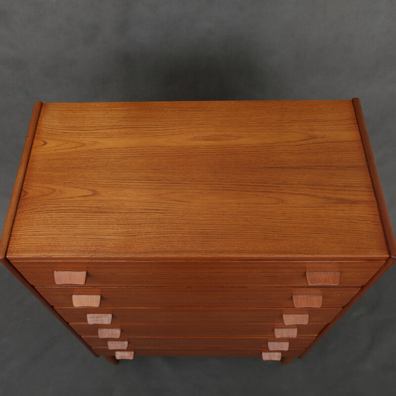 Solid teak chest of drawers by Paul Volther - 1960s