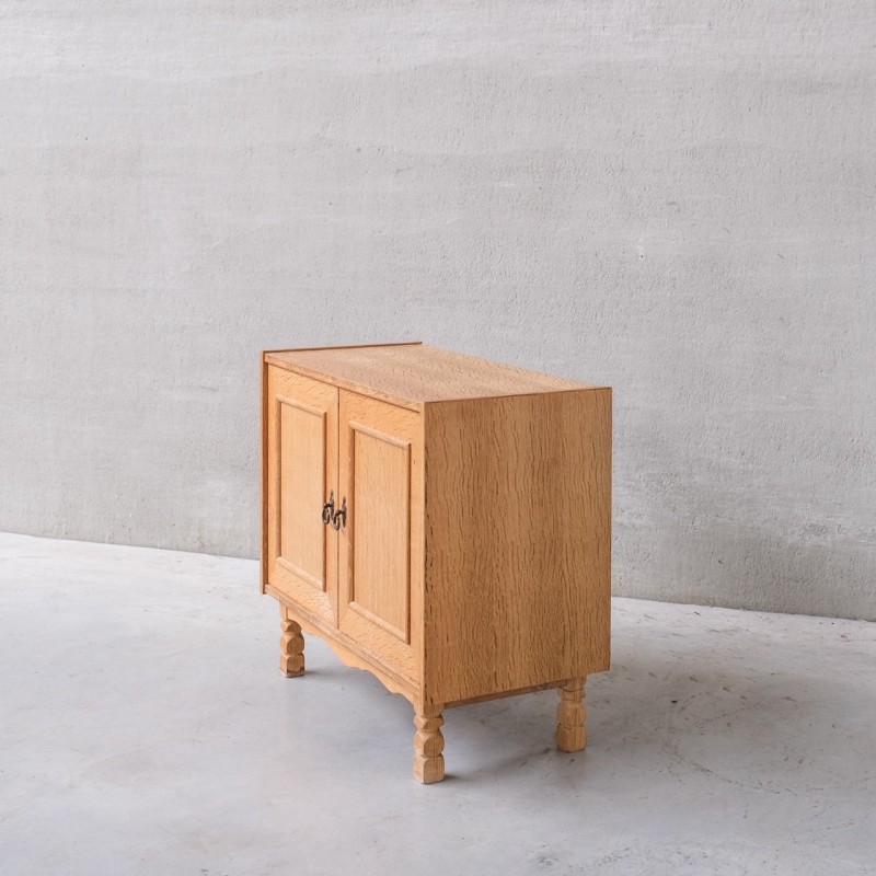 Pair of vintage bedside tables in blond oak, Denmark 1960