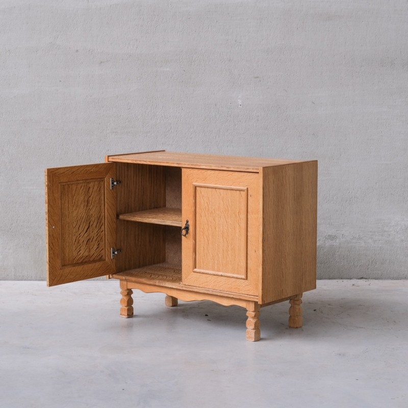 Pair of vintage bedside tables in blond oak, Denmark 1960