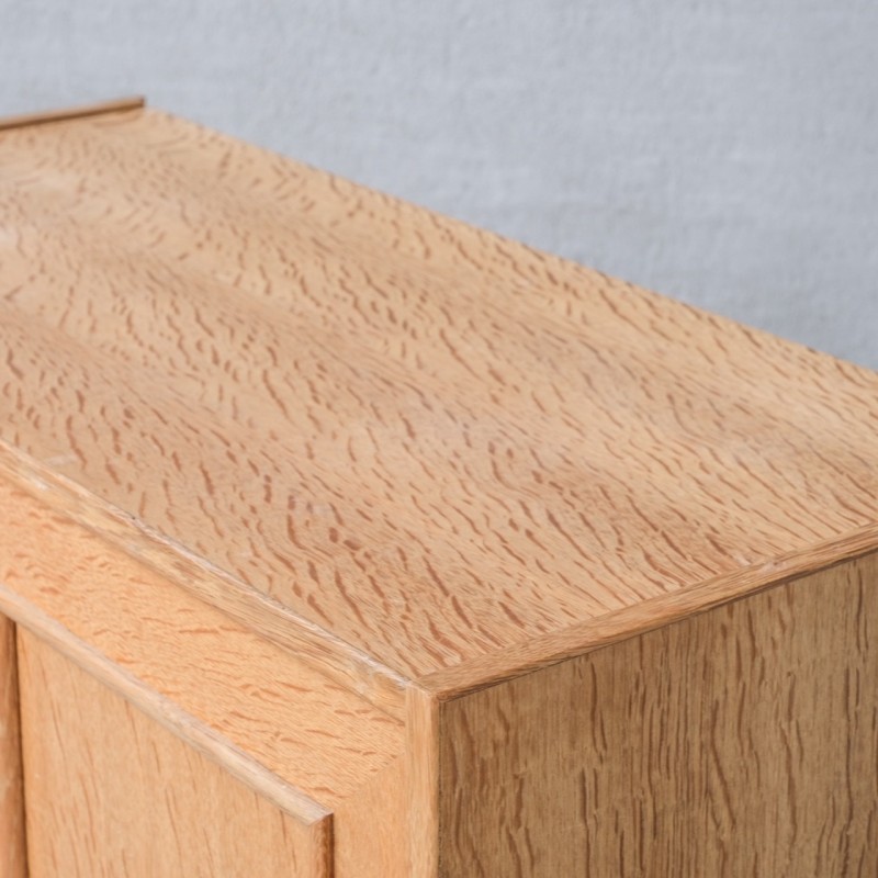 Pair of vintage bedside tables in blond oak, Denmark 1960