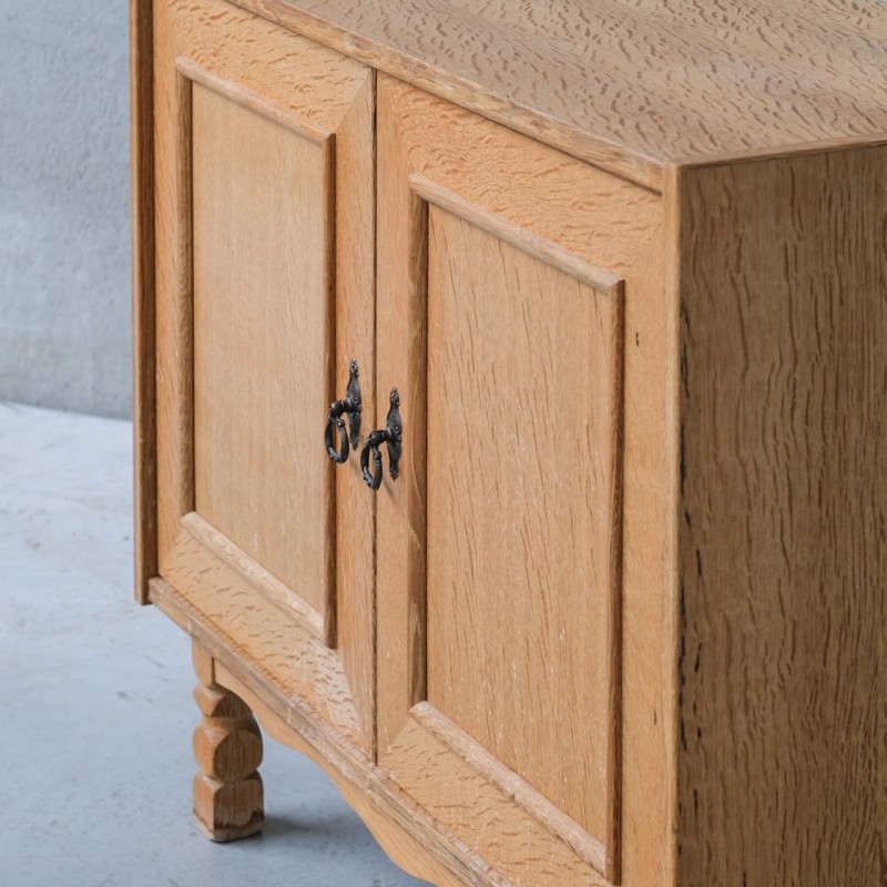 Pair of vintage bedside tables in blond oak, Denmark 1960