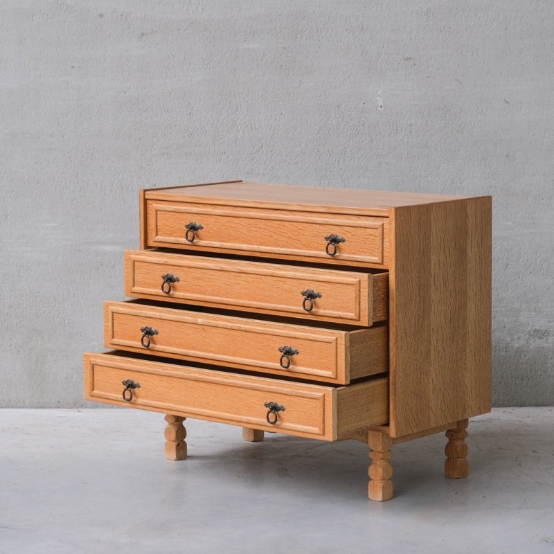 Vintage oak chest of drawers, Denmark 1960