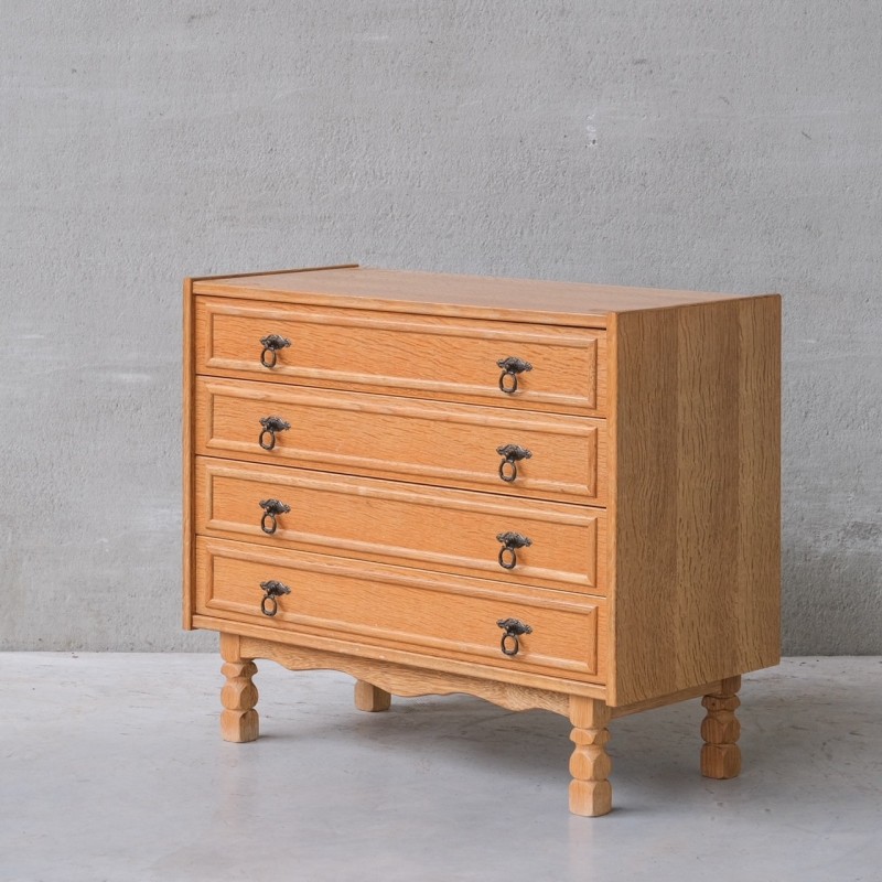 Vintage oak chest of drawers, Denmark 1960