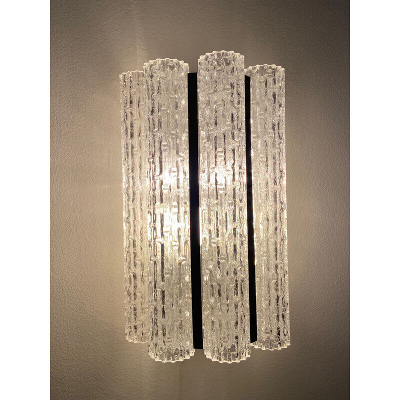 Set of 5 vintage Murano glass wall lights, 1970