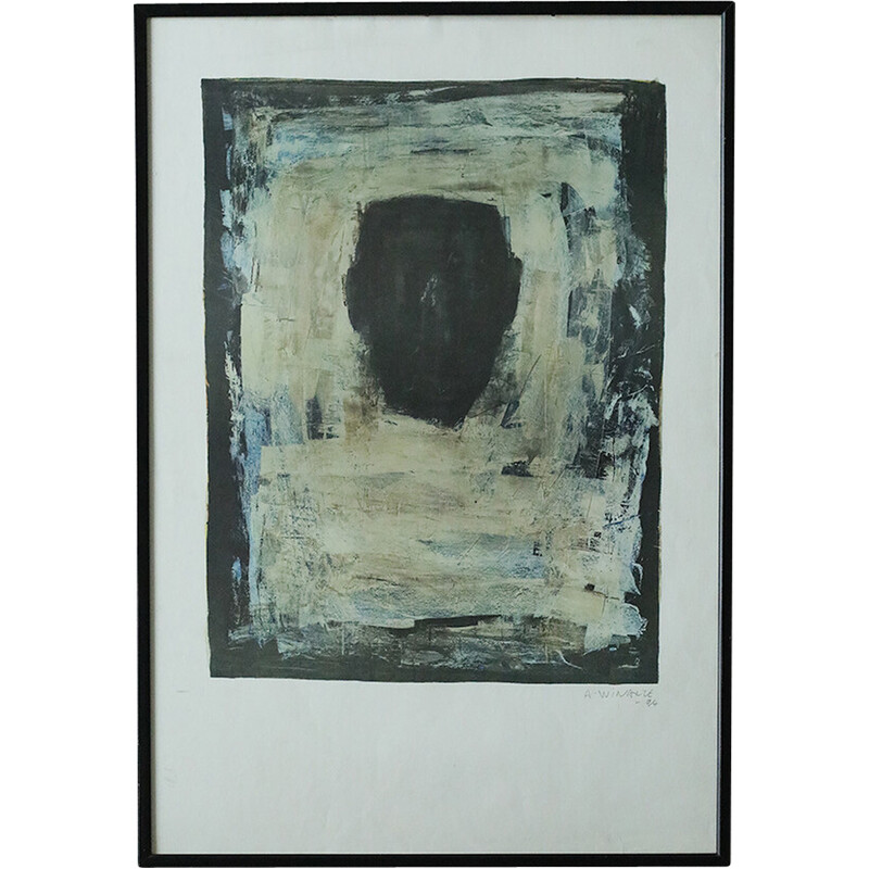 Vintage lithograph by Alain Winance, 1990