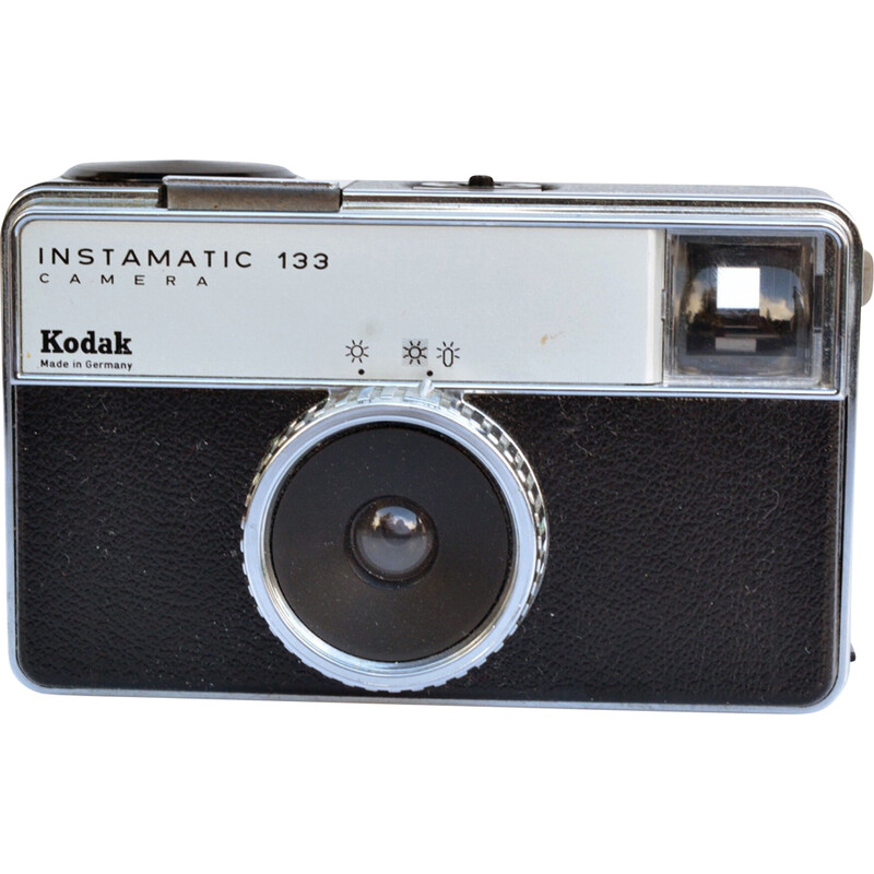 Vintage analog camera "Instamatic 133" with 126 cassettes by Alexander Gow for Kodak, 1970