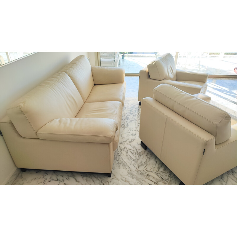Vintage 2-seater sofas with pairs of armchairs for Roche Bobois