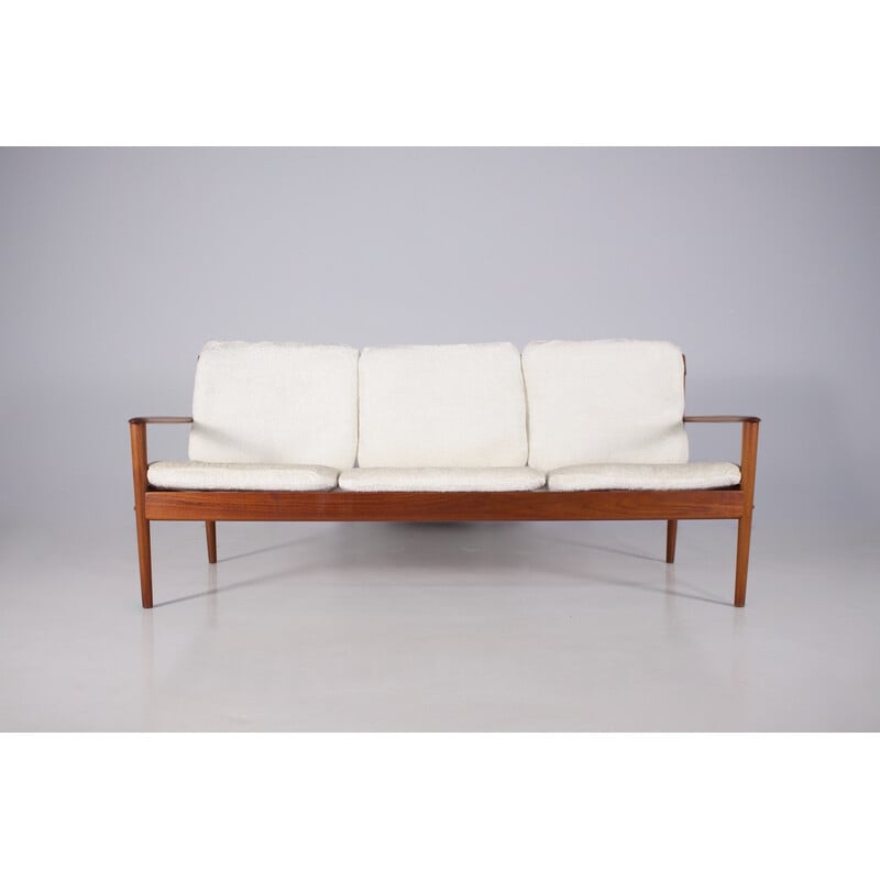 3-Sitzer-Sofa aus Teakholz von Grete Jalk für Poul Jeppesen Møbelfabrik, Dänemark 1960