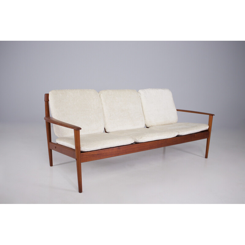 Vintage teak 3-seater sofa by Grete Jalk for Poul Jeppesen Møbelfabrik, Denmark 1960