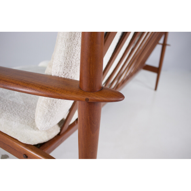 Vintage teak 3-seater sofa by Grete Jalk for Poul Jeppesen Møbelfabrik, Denmark 1960