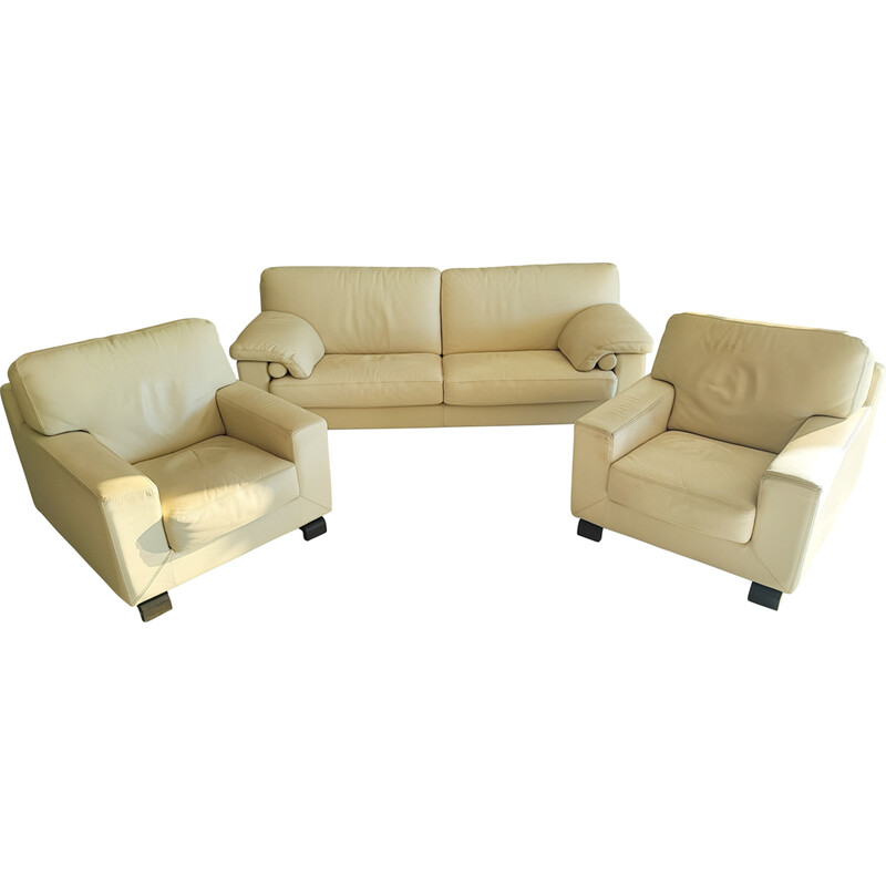 Vintage 2-seater sofas with pairs of armchairs for Roche Bobois