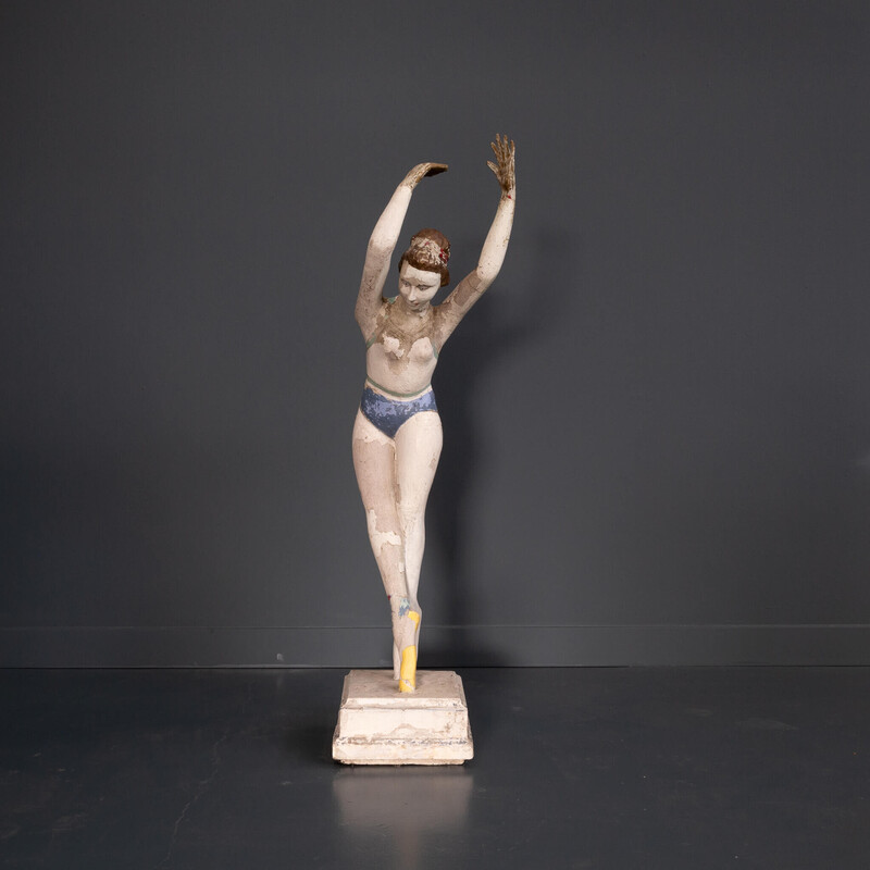 Statua vintage di Ballerina in cemento e calcestruzzo, 1970