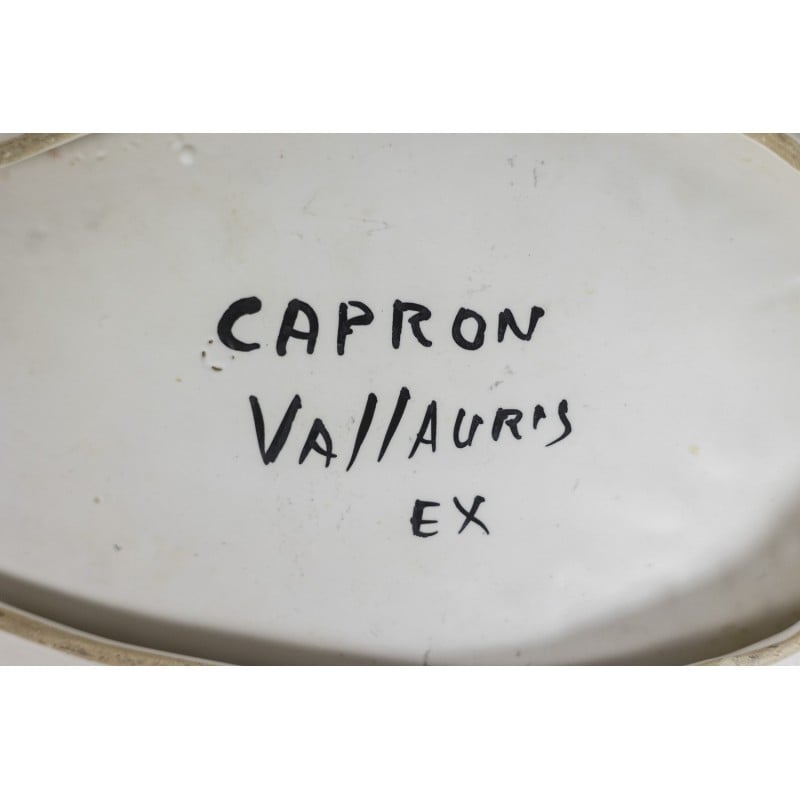 Coupe vintage en céramique par Roger Capron pour Vallauris, 1960