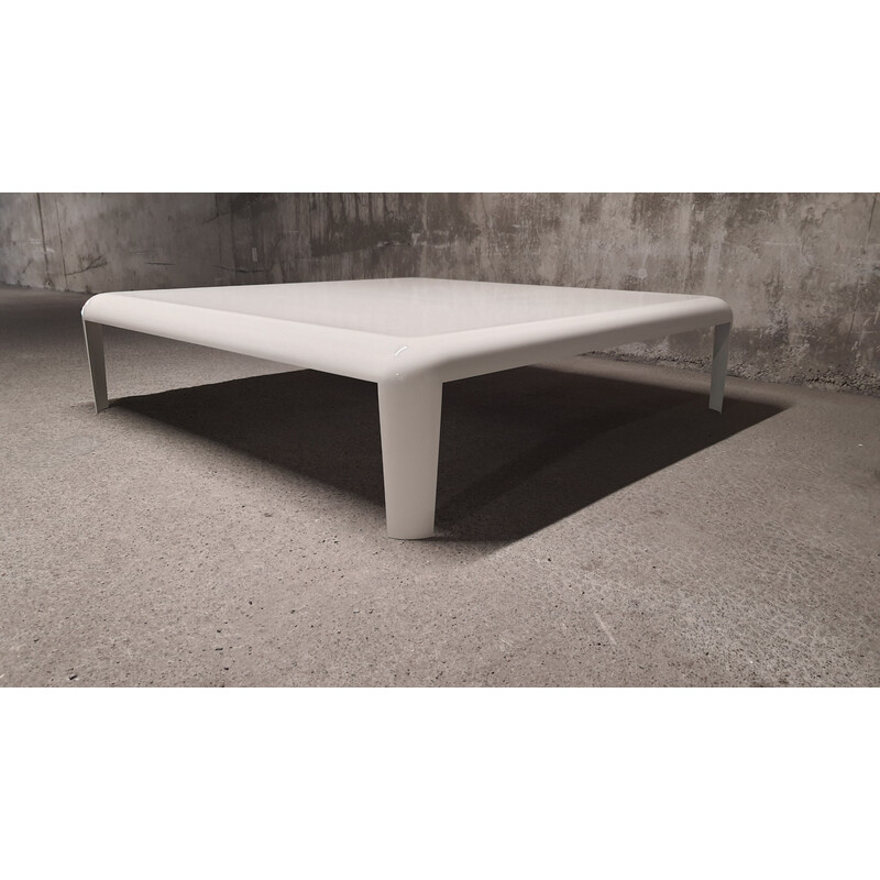 Vintage Ferro folded and welded sheet metal coffee table by Piero Lissoni for Porro