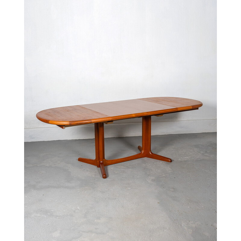 Vintage oval extendable dining table by Edvar Valentinsen, Denmark 1960