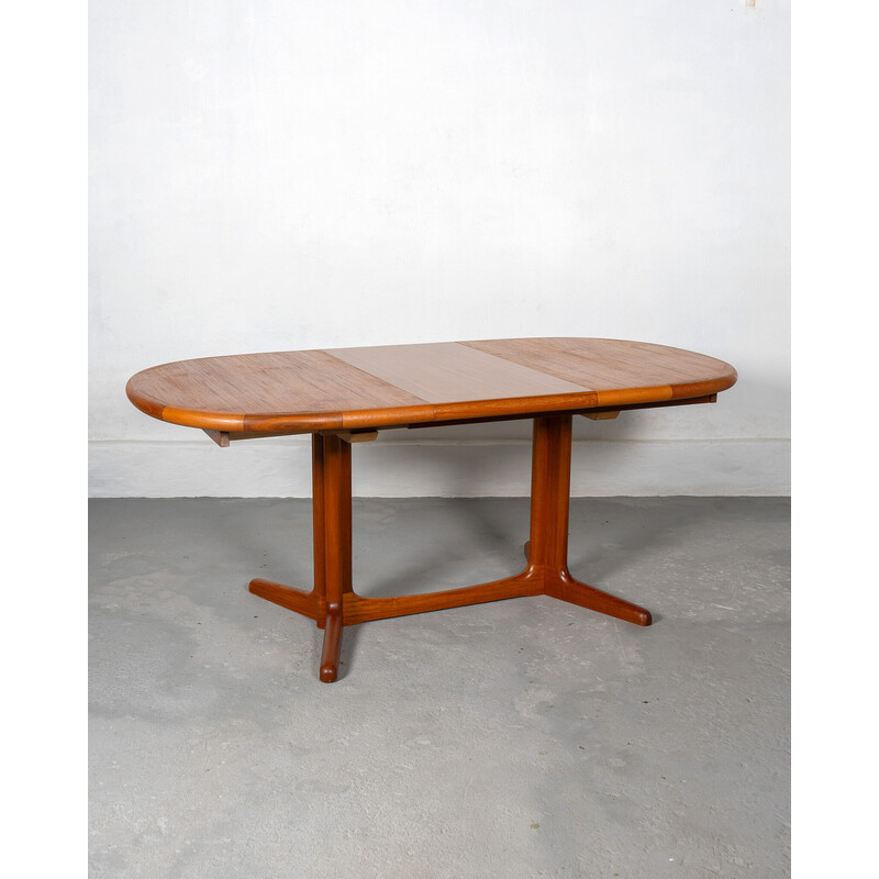 Vintage oval extendable dining table by Edvar Valentinsen, Denmark 1960