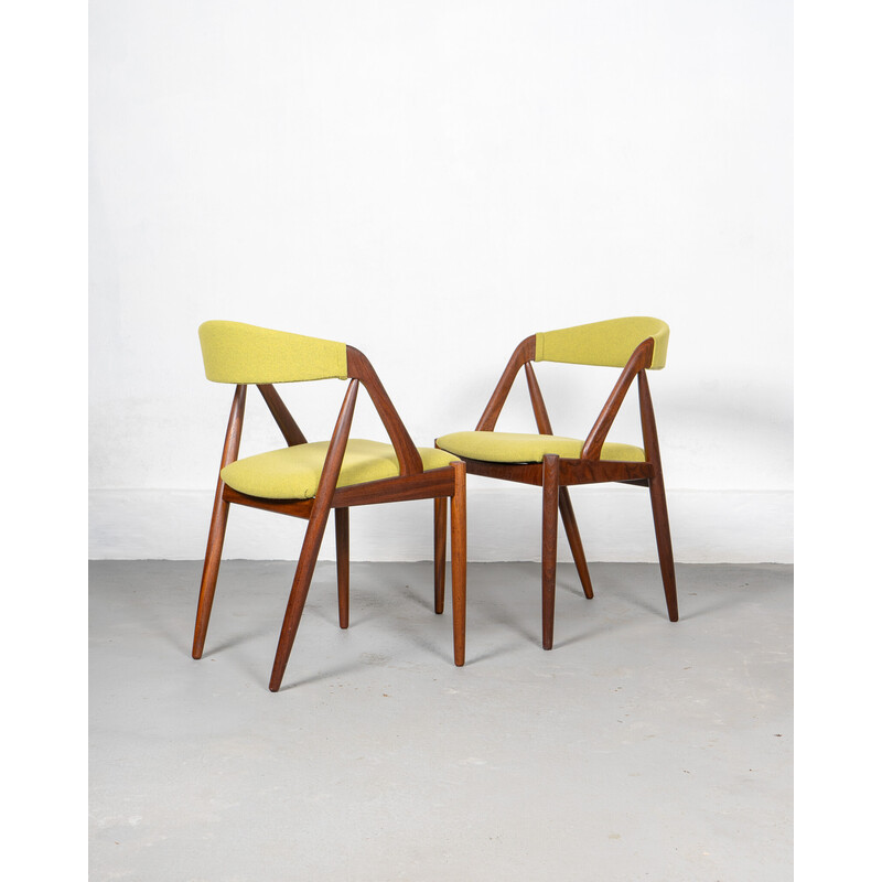 Set of 4 Model 31 Chairs by Kai Kristiansen for Schou Andersen Møbelfabric, Denmark, circa 1960