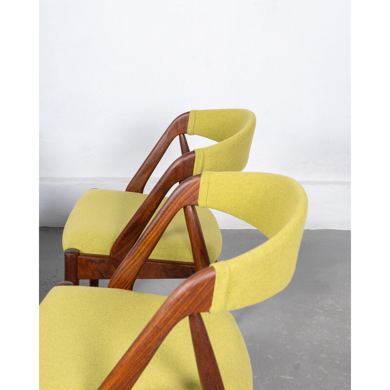 Ensemble de 4 chaises vintage modèle 31 en bois d'Afrormosia par Kai Kristiansen pour Schou Andersen Møbelfabric, Danemark 1960