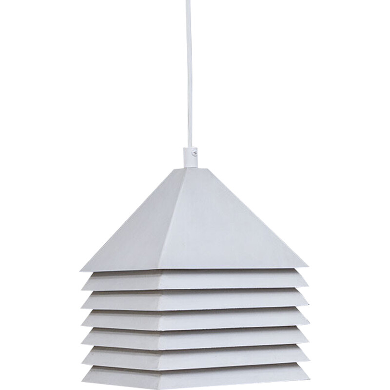 Vintage metal pendant lamp by Hans-Agne Jakobsson for Svera, Netherlands 1960