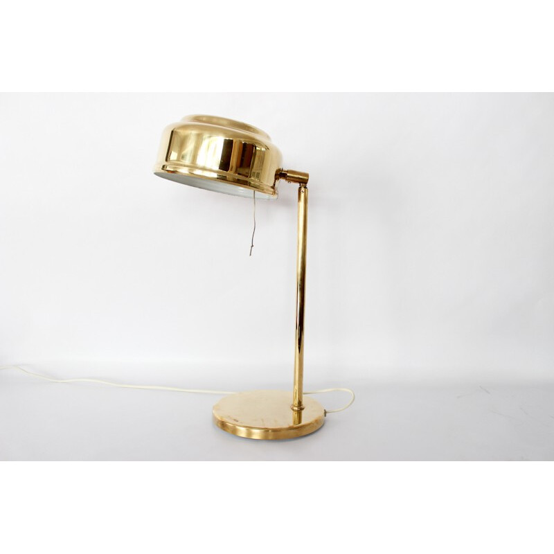 Lampe de bureau dorée en laiton de Börje Claes - 1960