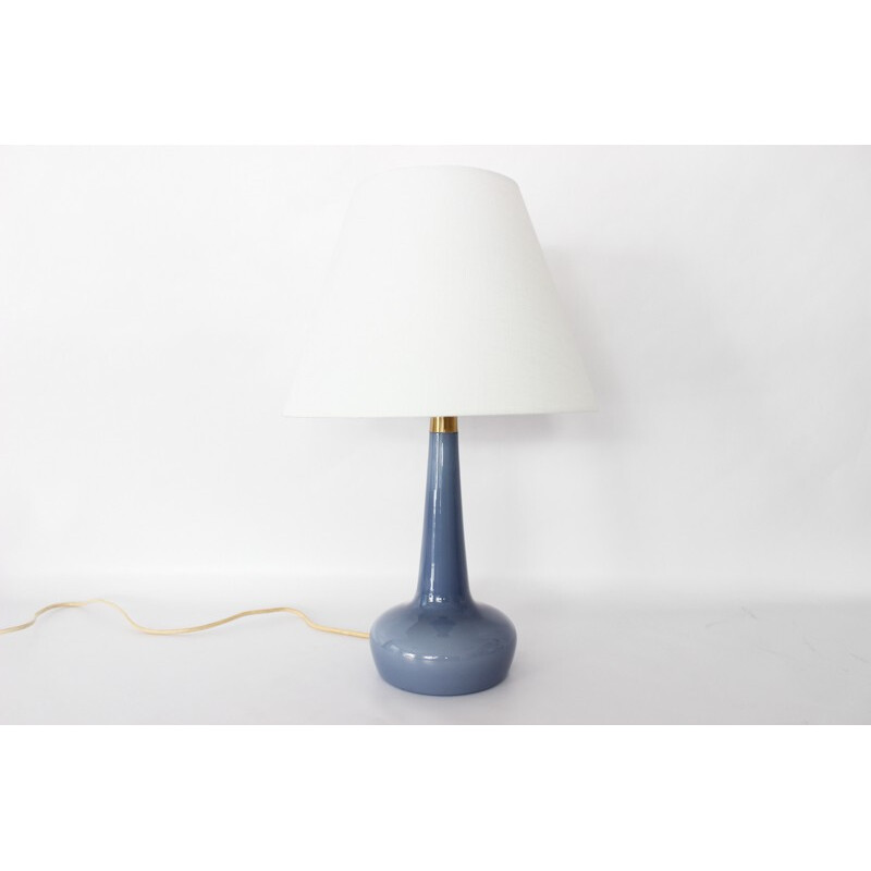Blue table lamp in glass by Klint - 1960s