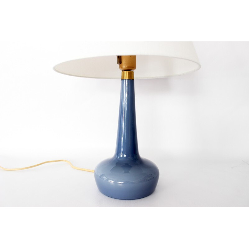 Blue table lamp in glass by Klint - 1960s