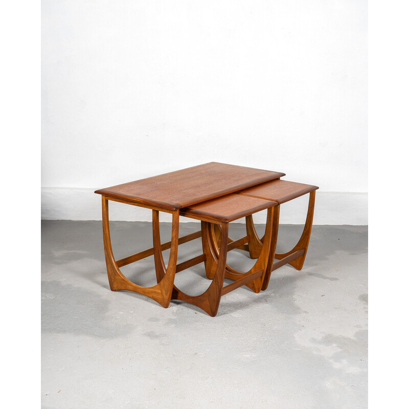 Vintage Fresco teak and Afromosia nesting tables by V. Wilkins for G-Plan, UK 1976