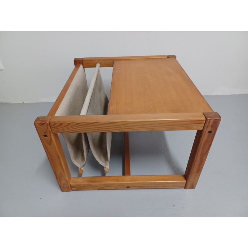 Vintage pichpin coffee table with 2 magazine racks by Karim Mobring for Ikea, 1970