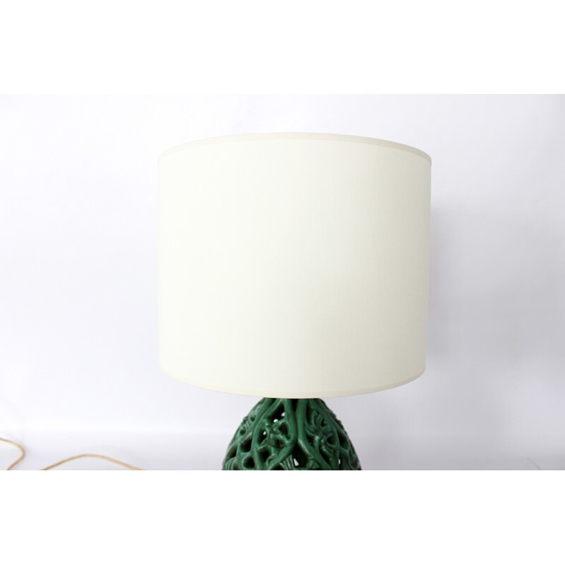 Lampe de table verte en céramique par Michael Andersen - 1960
