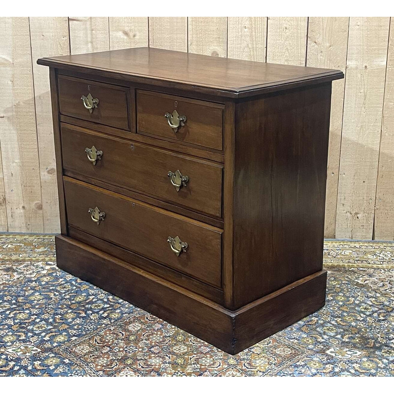 Vintage English walnut chest of drawers