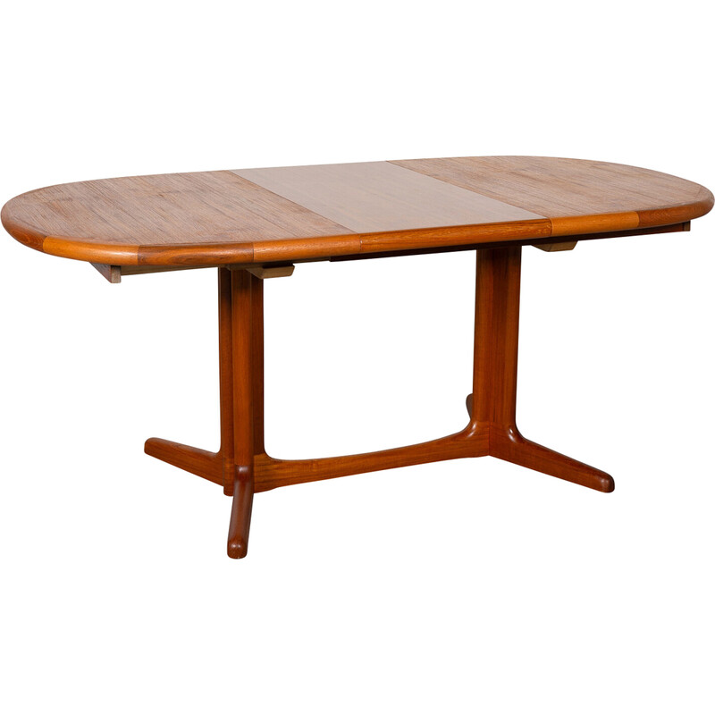 Vintage oval extendable dining table by Edvar Valentinsen, Denmark 1960